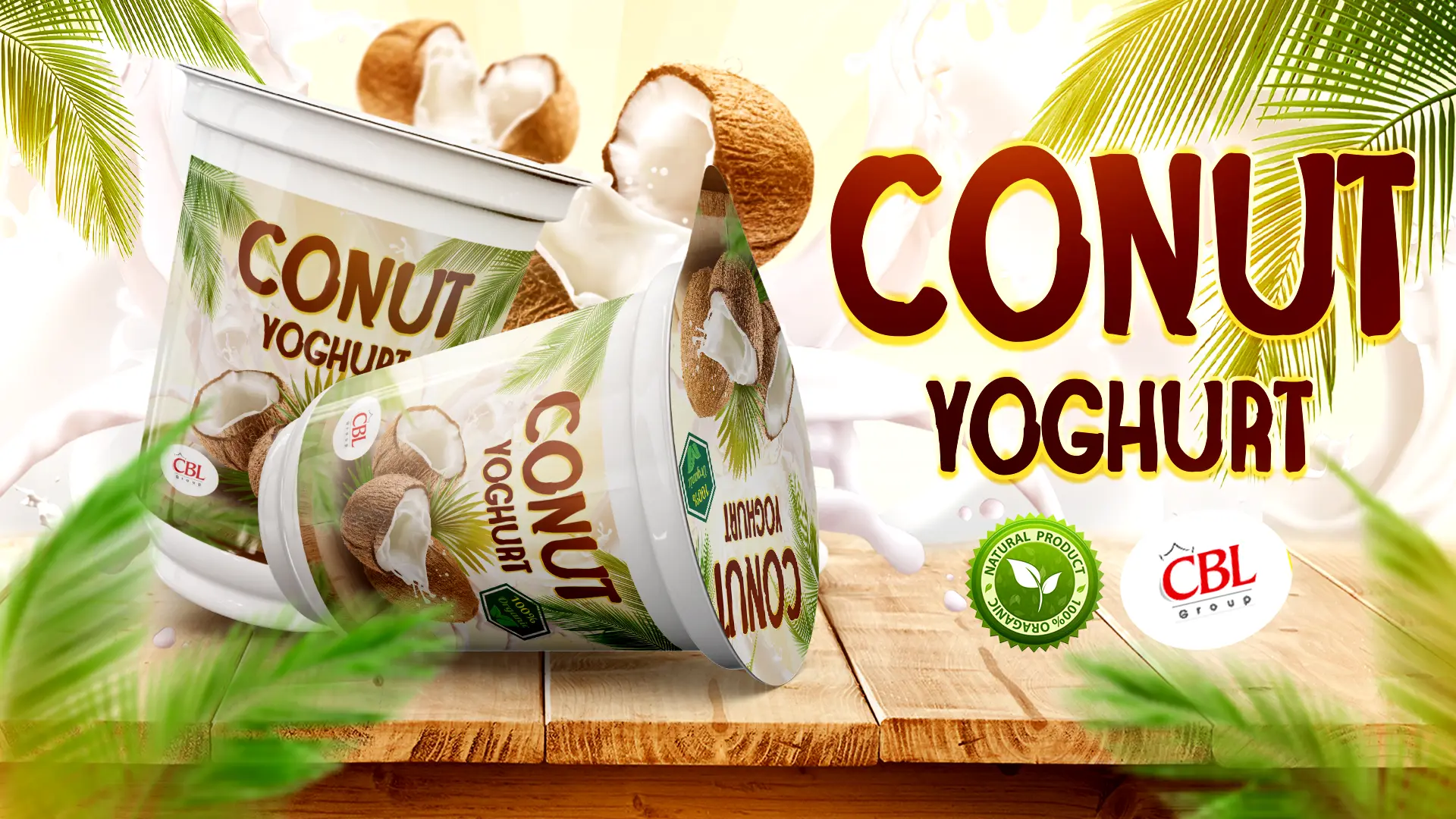 Conut Yoghurt Commercial Product Artwork